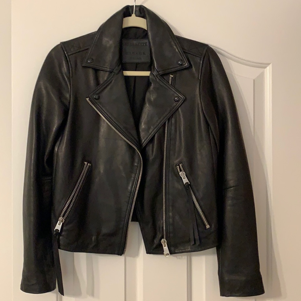 All Saints Dalby Leather Biker Jacket